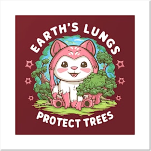 Earth's lungs protect Trees Posters and Art